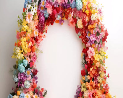 Rainbow Studio Floral Arch 3 10’X8’ Fleece (120 X 96 Inch) Backdrop