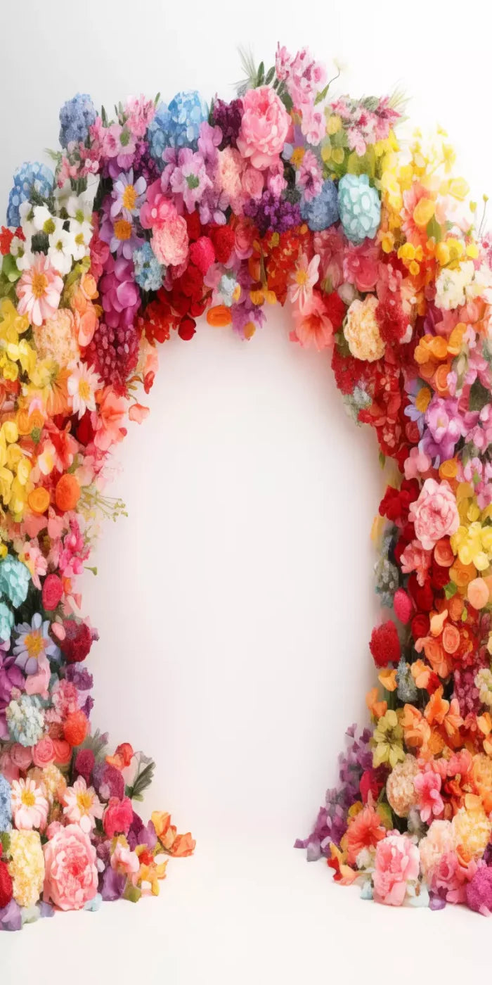 Rainbow Studio Floral Arch 3 Backdrop