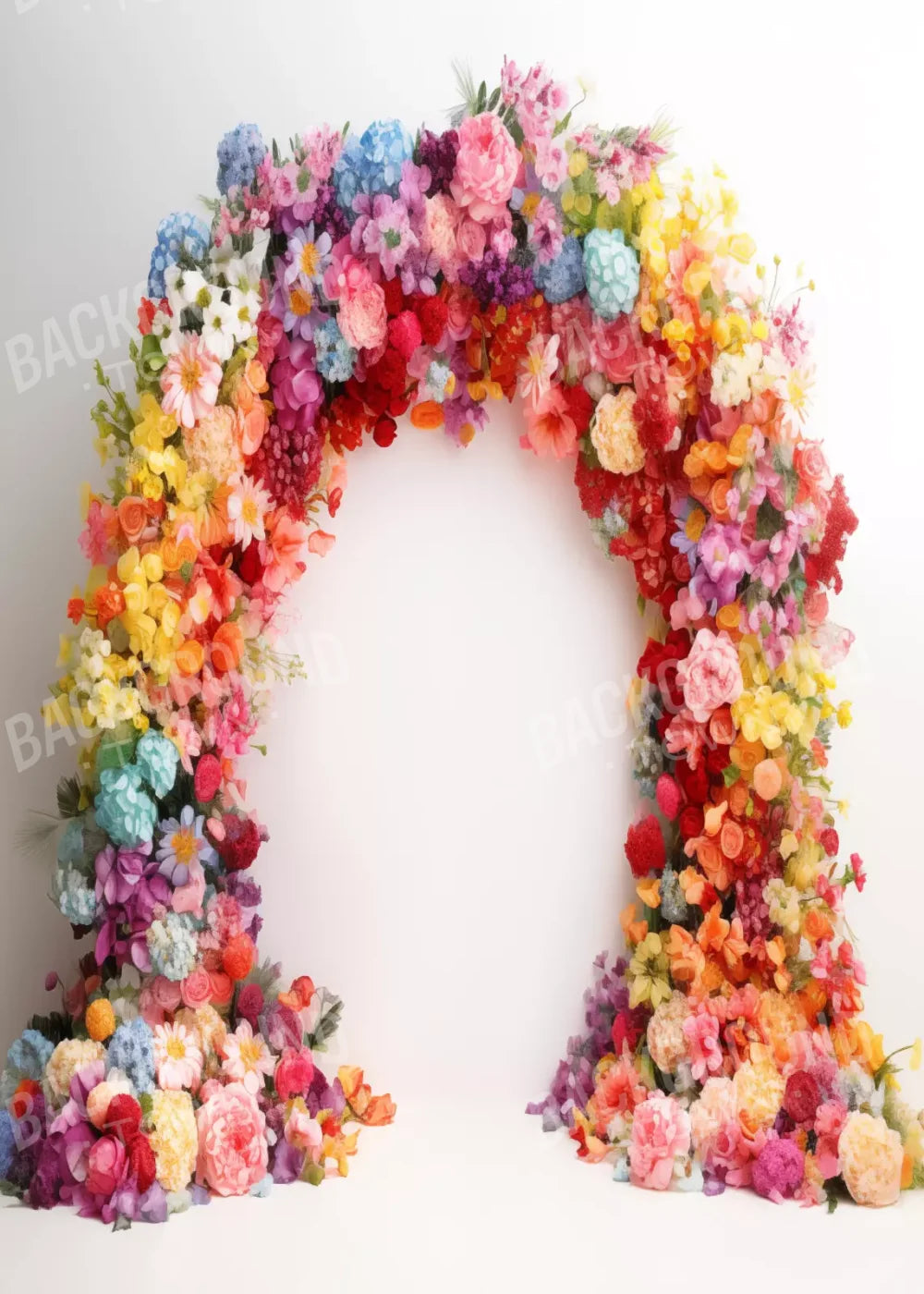 Rainbow Studio Floral Arch 3 5’X7’ Ultracloth (60 X 84 Inch) Backdrop