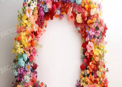 Rainbow Studio Floral Arch 3 7’X5’ Ultracloth (84 X 60 Inch) Backdrop