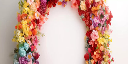 Rainbow Studio Floral Arch 3 16’X8’ Ultracloth (192 X 96 Inch) Backdrop