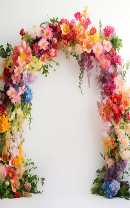 Rainbow Studio Floral Arch Backdrop
