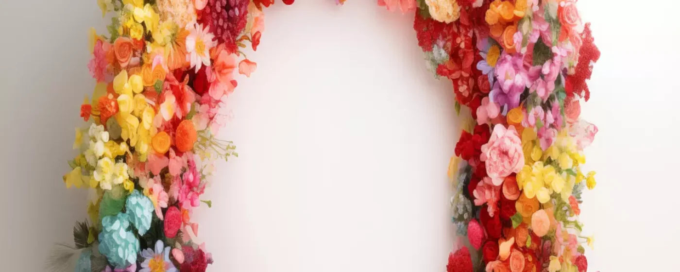 Rainbow Studio Floral Arch 3 20’X8’ Ultracloth (240 X 96 Inch) Backdrop