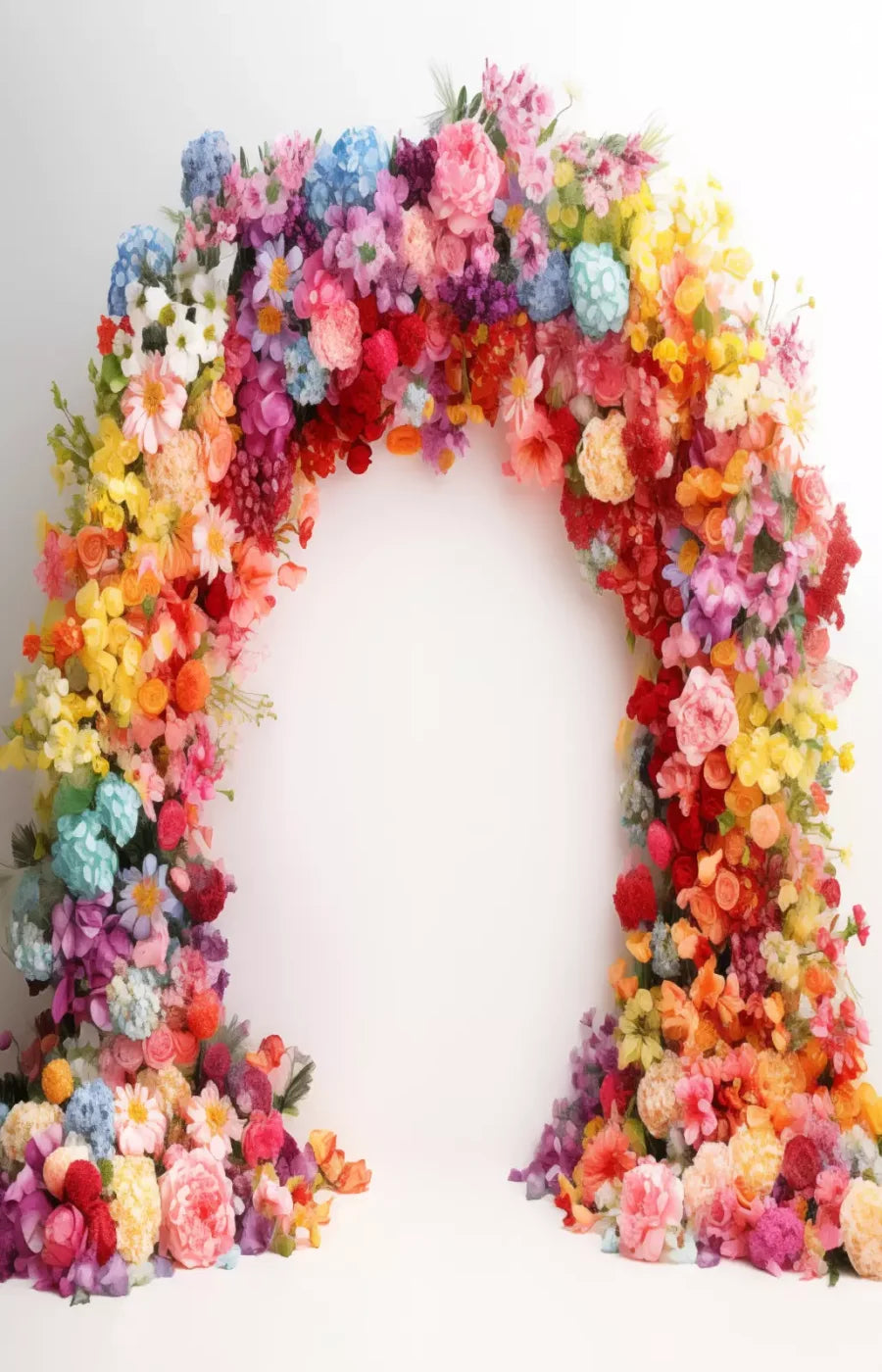 Rainbow Studio Floral Arch 3 9’X14’ Ultracloth (108 X 168 Inch) Backdrop