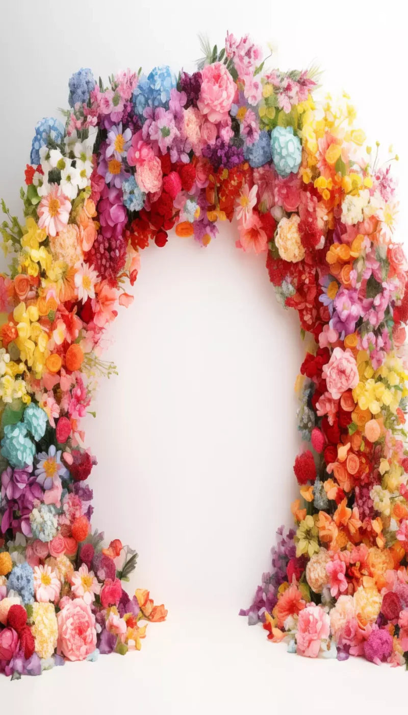 Rainbow Studio Floral Arch 3 8’X14’ Ultracloth For Westcott X-Drop Pro (96 X 168 Inch) Backdrop