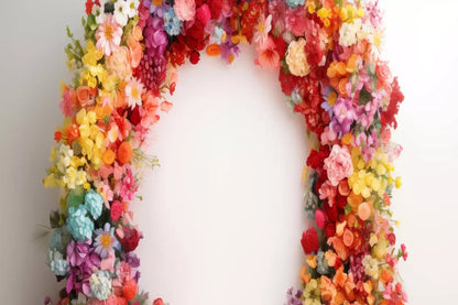 Rainbow Studio Floral Arch 3 12’X8’ Ultracloth (144 X 96 Inch) Backdrop