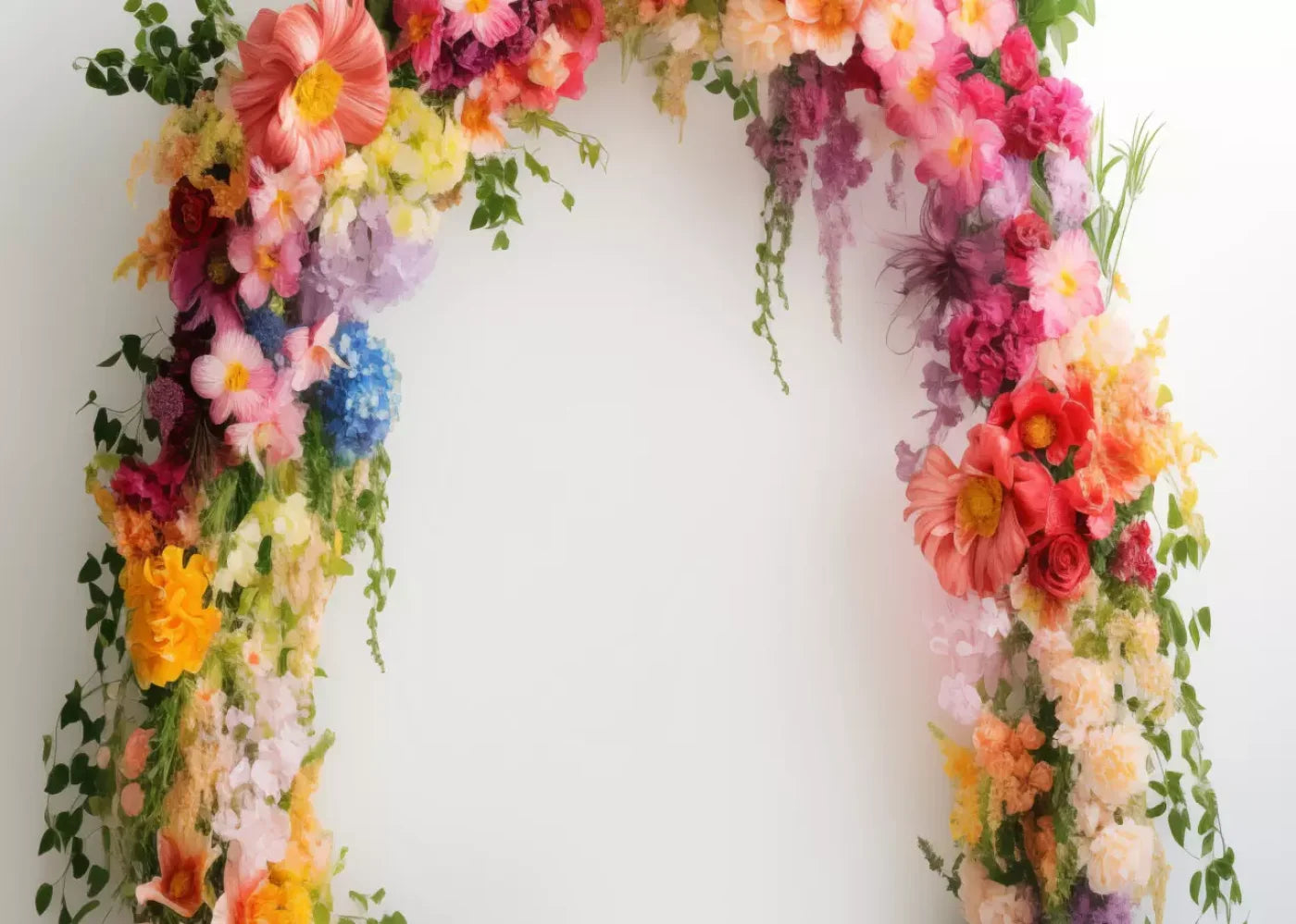 Rainbow Studio Floral Arch Backdrop