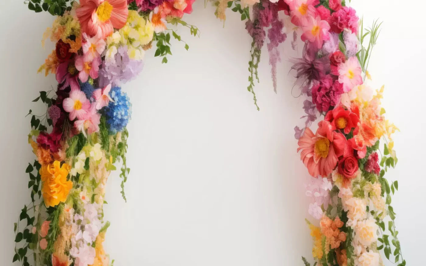 Rainbow Studio Floral Arch Backdrop
