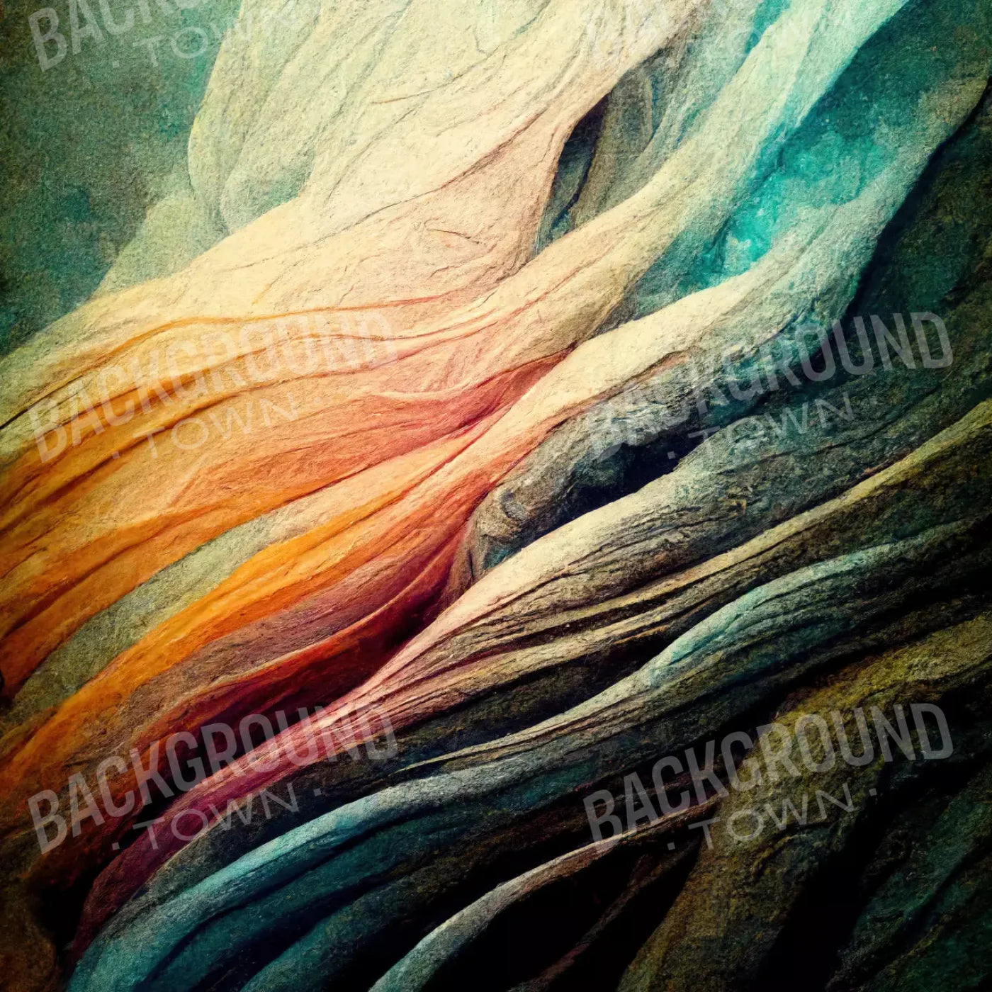 Rainbow Tide 10X10 Ultracloth ( 120 X Inch ) Backdrop