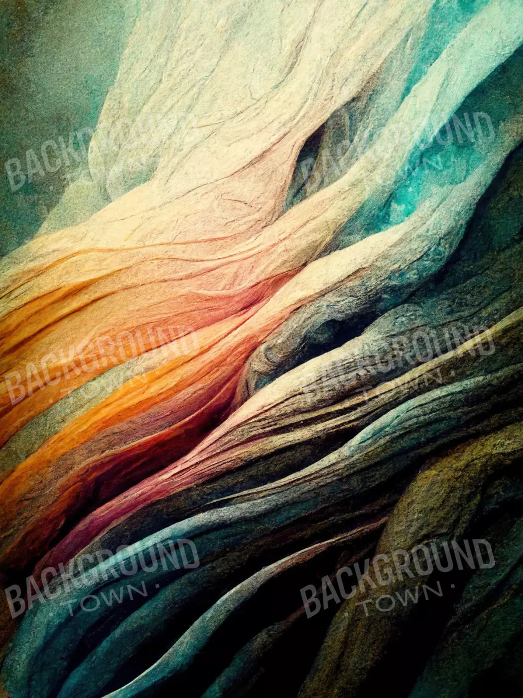 Rainbow Tide 5X68 Fleece ( 60 X 80 Inch ) Backdrop