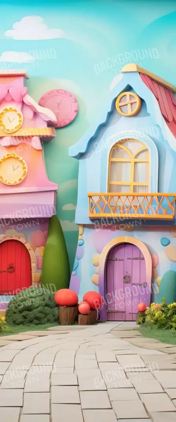 Rainbow Town 5’X12’ Ultracloth For Westcott X-Drop (60 X 144 Inch) Backdrop