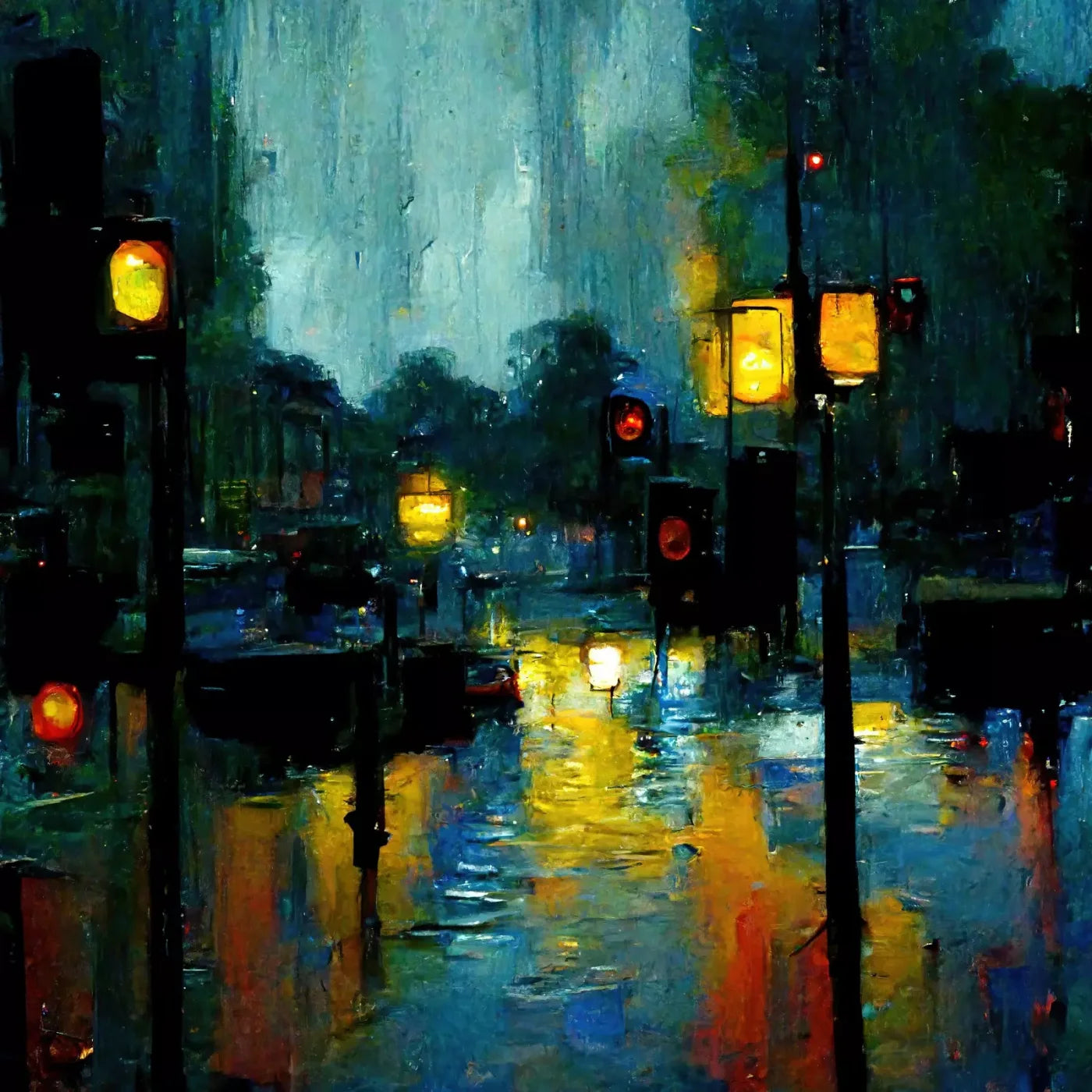 Rainy Night 10’X10’ Ultracloth (120 X Inch) Backdrop