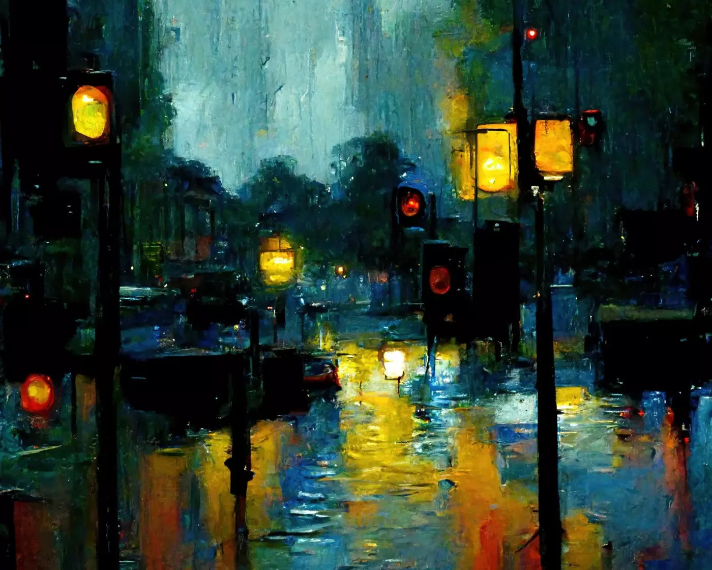 Rainy Night 10’X8’ Fleece (120 X 96 Inch) Backdrop