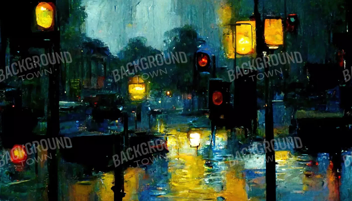 Rainy Night 14’X8’ Ultracloth (168 X 96 Inch) Backdrop