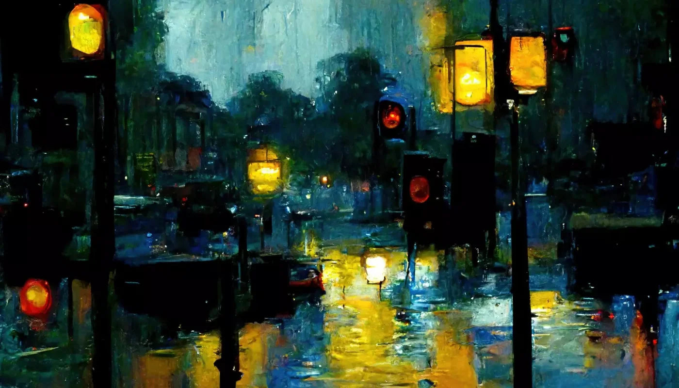 Rainy Night 14’X8’ Ultracloth (168 X 96 Inch) Backdrop