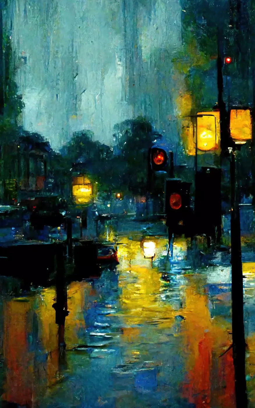 Rainy Night 5’X8’ Ultracloth (60 X 96 Inch) Backdrop