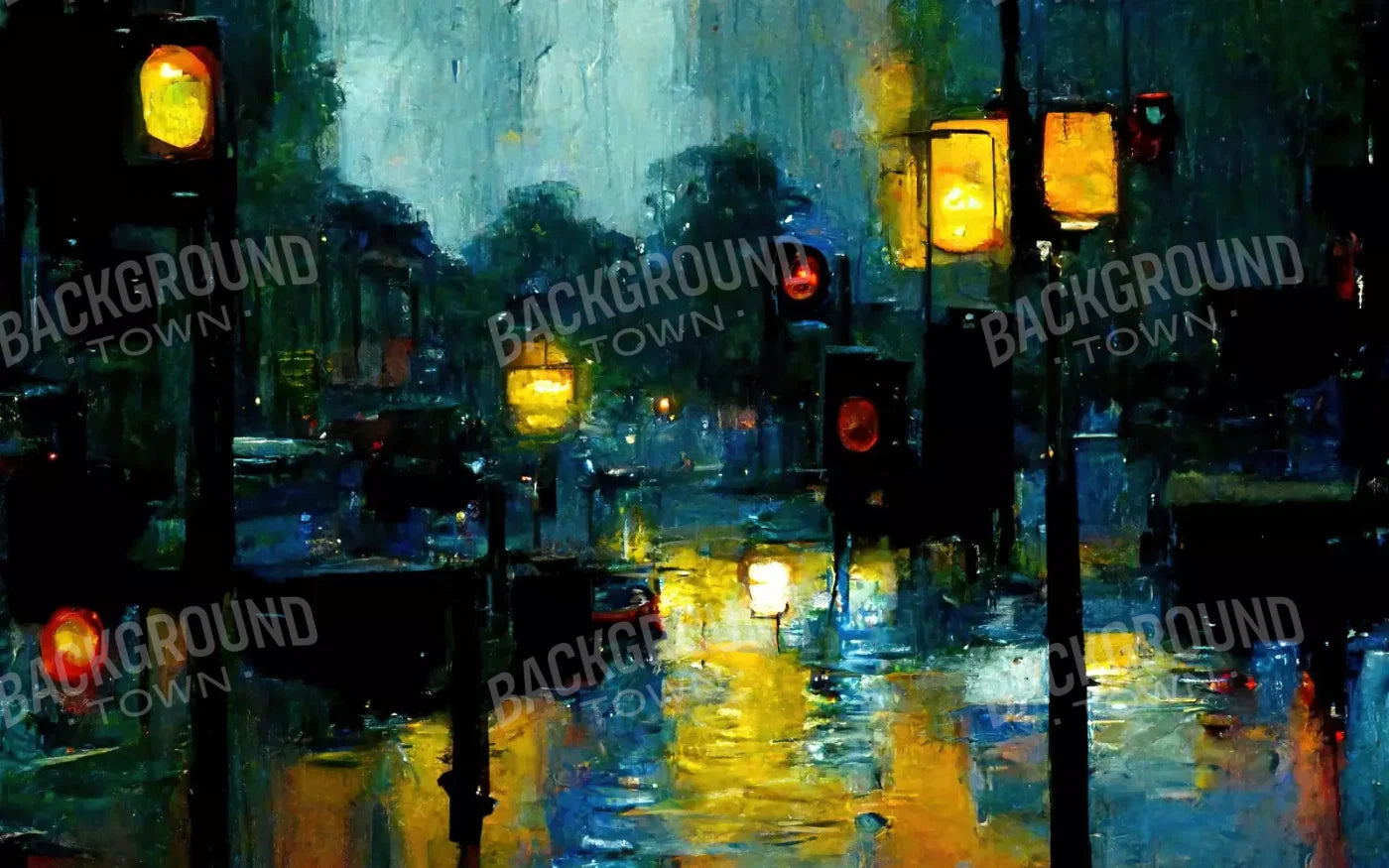 Rainy Night 8’X5’ Ultracloth (96 X 60 Inch) Backdrop