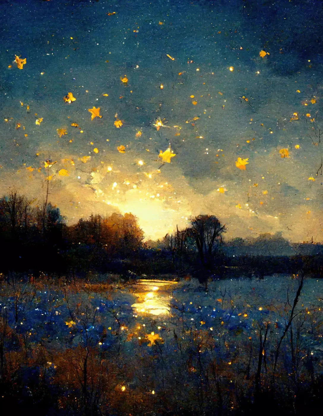 Rainy Sunset 6X8 Fleece ( 72 X 96 Inch ) Backdrop