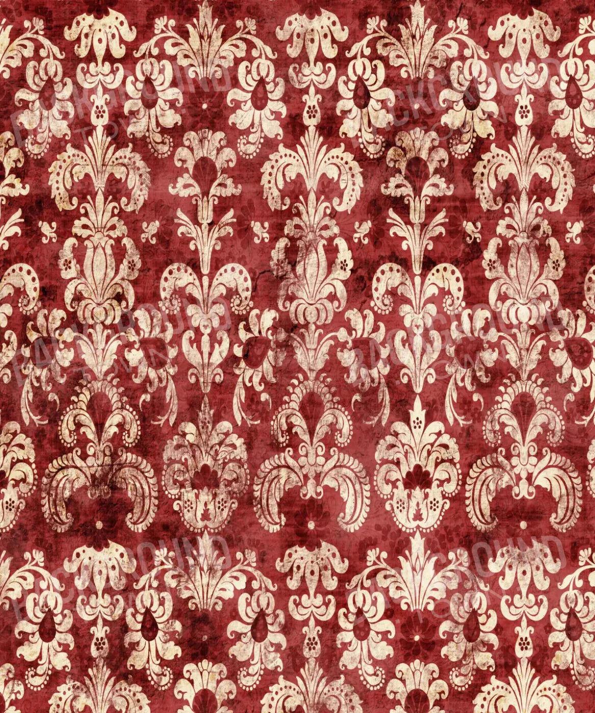 Red Damask Backdrop for Photography