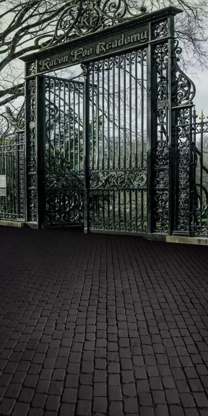 Raven Poe Academy Gate 10X20 Ultracloth ( 120 X 240 Inch ) Backdrop