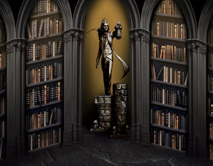 Raven Poe Academy Library 8X6 Fleece ( 96 X 72 Inch ) Backdrop