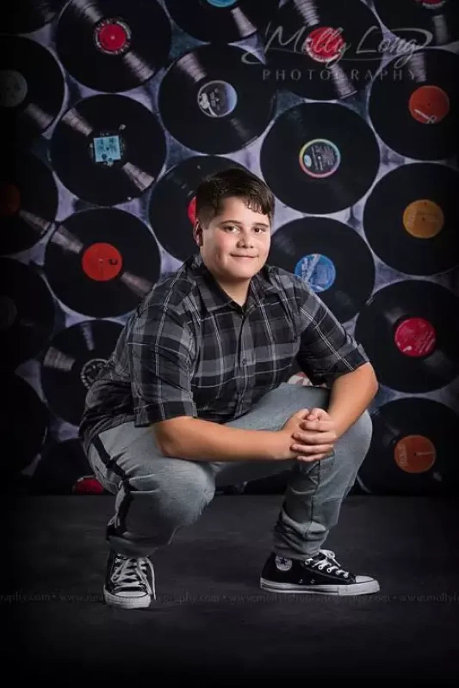Black Pattern Backdrop for Photography