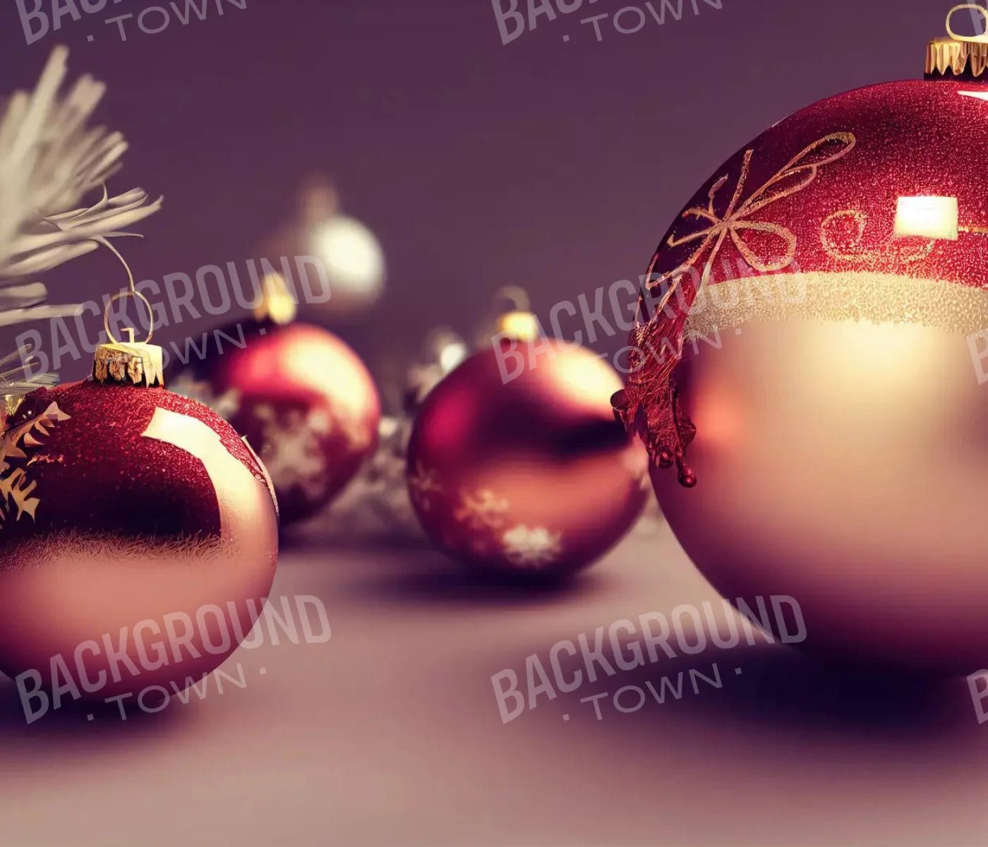 Christmas Ornaments 12X10 Ultracloth ( 144 X 120 Inch ) Backdrop