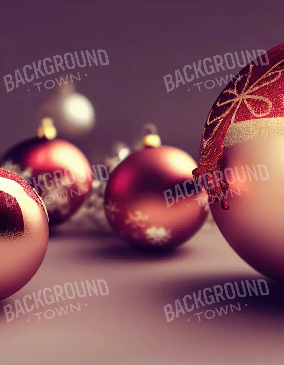 Christmas Ornaments 6X8 Fleece ( 72 X 96 Inch ) Backdrop