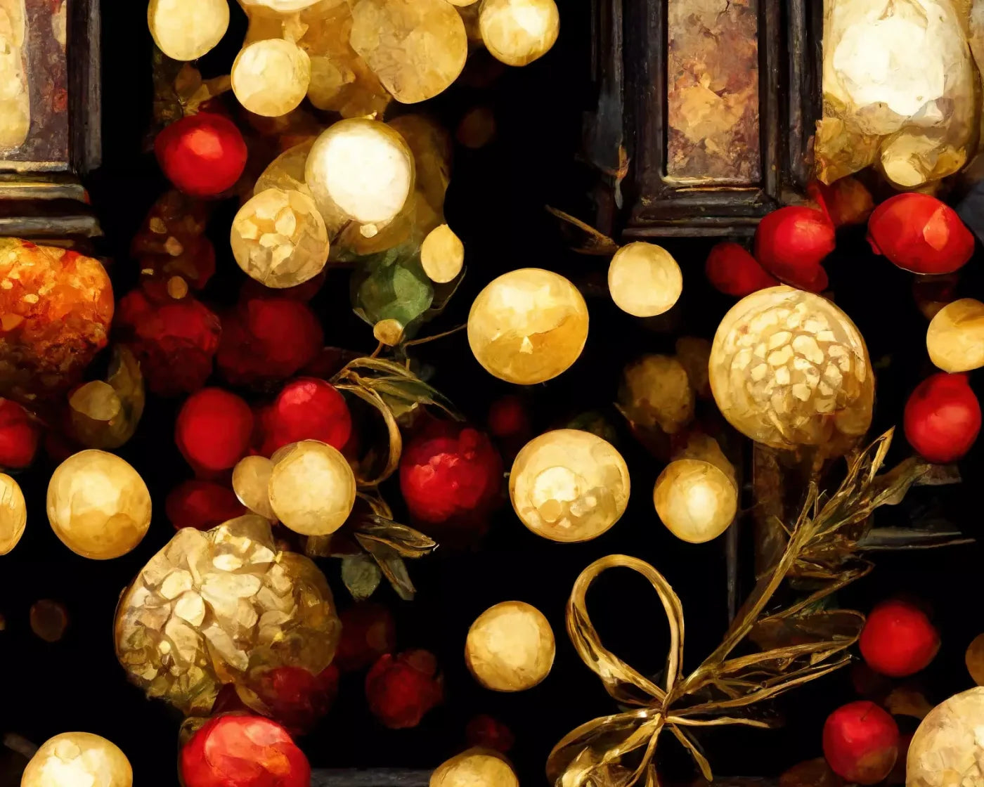 Bokeh Ornaments 10’X8’ Fleece (120 X 96 Inch) Backdrop