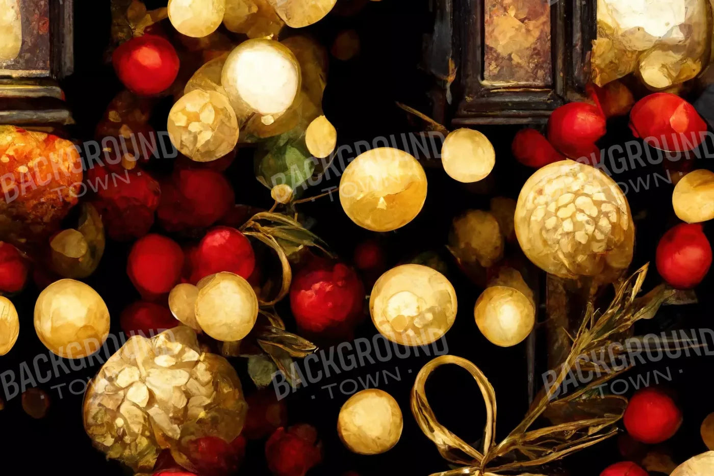Bokeh Ornaments 12’X8’ Ultracloth (144 X 96 Inch) Backdrop