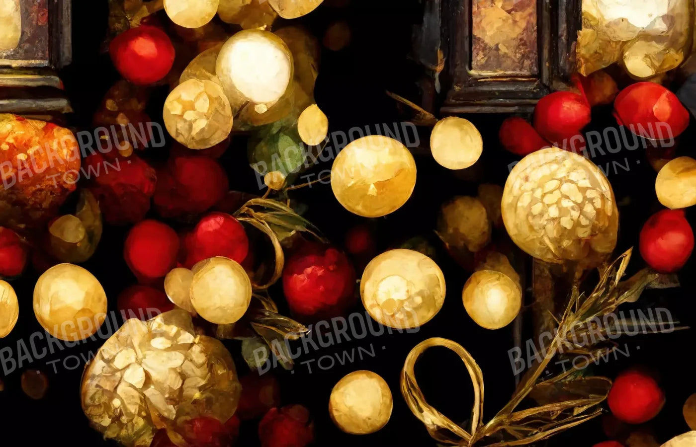 Bokeh Ornaments 14’X9’ Ultracloth (168 X 108 Inch) Backdrop