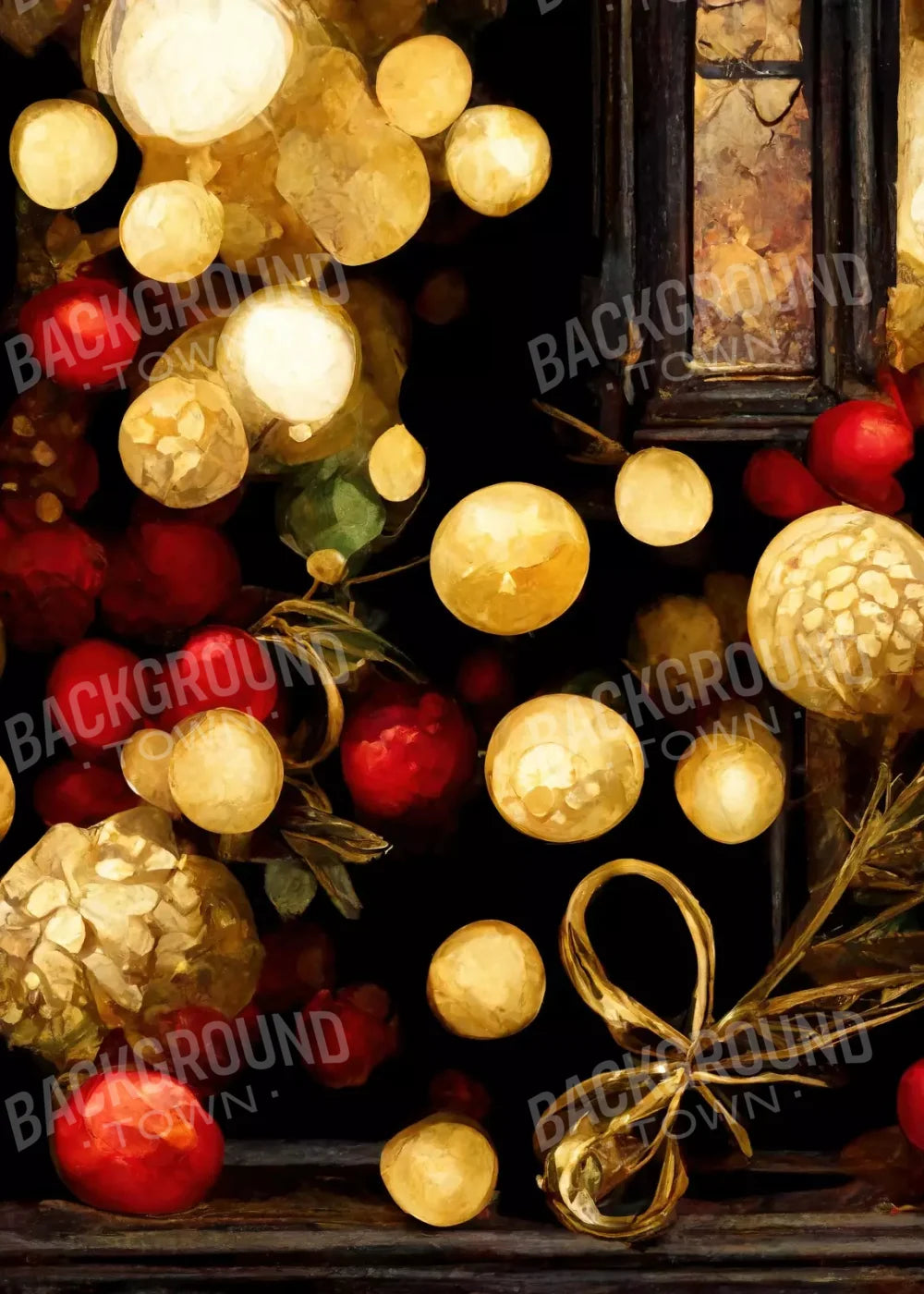 Bokeh Ornaments 5’X7’ Ultracloth (60 X 84 Inch) Backdrop