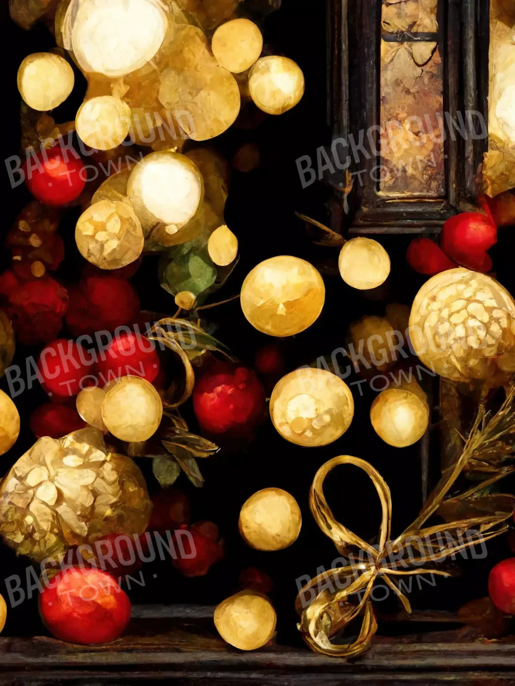 Bokeh Ornaments 6’X8’ Fleece (72 X 96 Inch) Backdrop