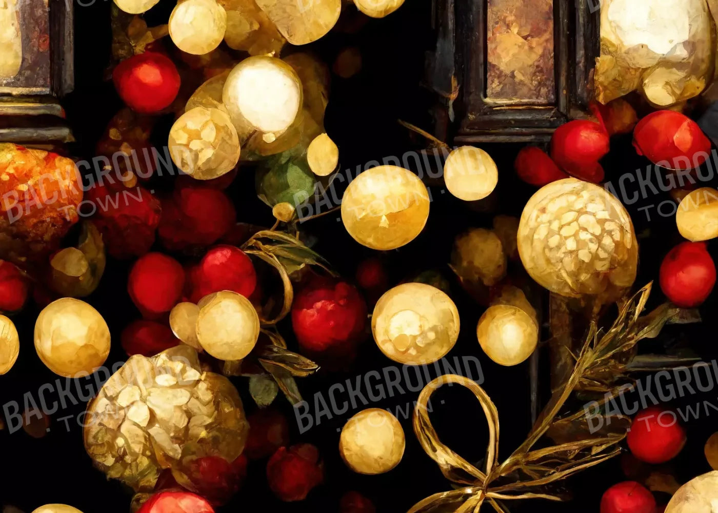 Bokeh Ornaments 7’X5’ Ultracloth (84 X 60 Inch) Backdrop