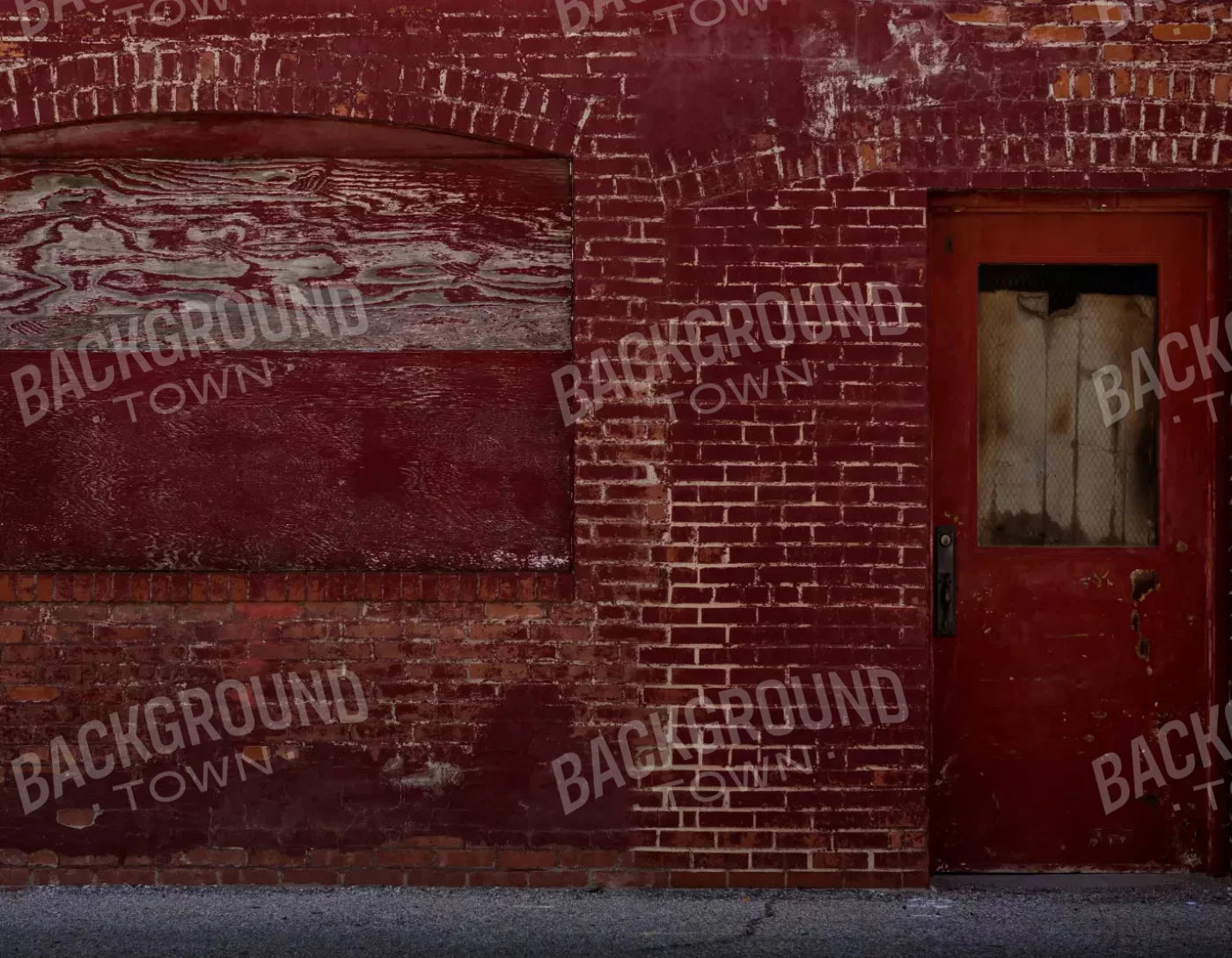 Red Brick Alley 8X6 Fleece ( 96 X 72 Inch ) Backdrop