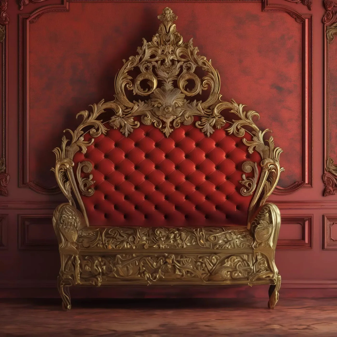 Red Classic Bedroom Wall 10’X10’ Ultracloth (120 X Inch) Backdrop