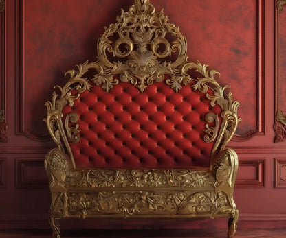 Red Classic Bedroom Wall 12’X10’ Ultracloth (144 X 120 Inch) Backdrop