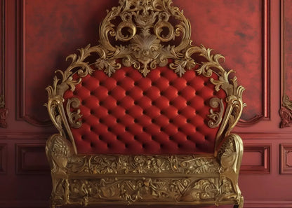 Red Classic Bedroom Wall 7’X5’ Ultracloth (84 X 60 Inch) Backdrop