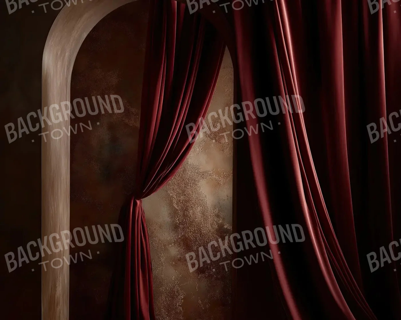 Red Curtains 10’x8’ Fleece (120 x 96 inch) Backdrop