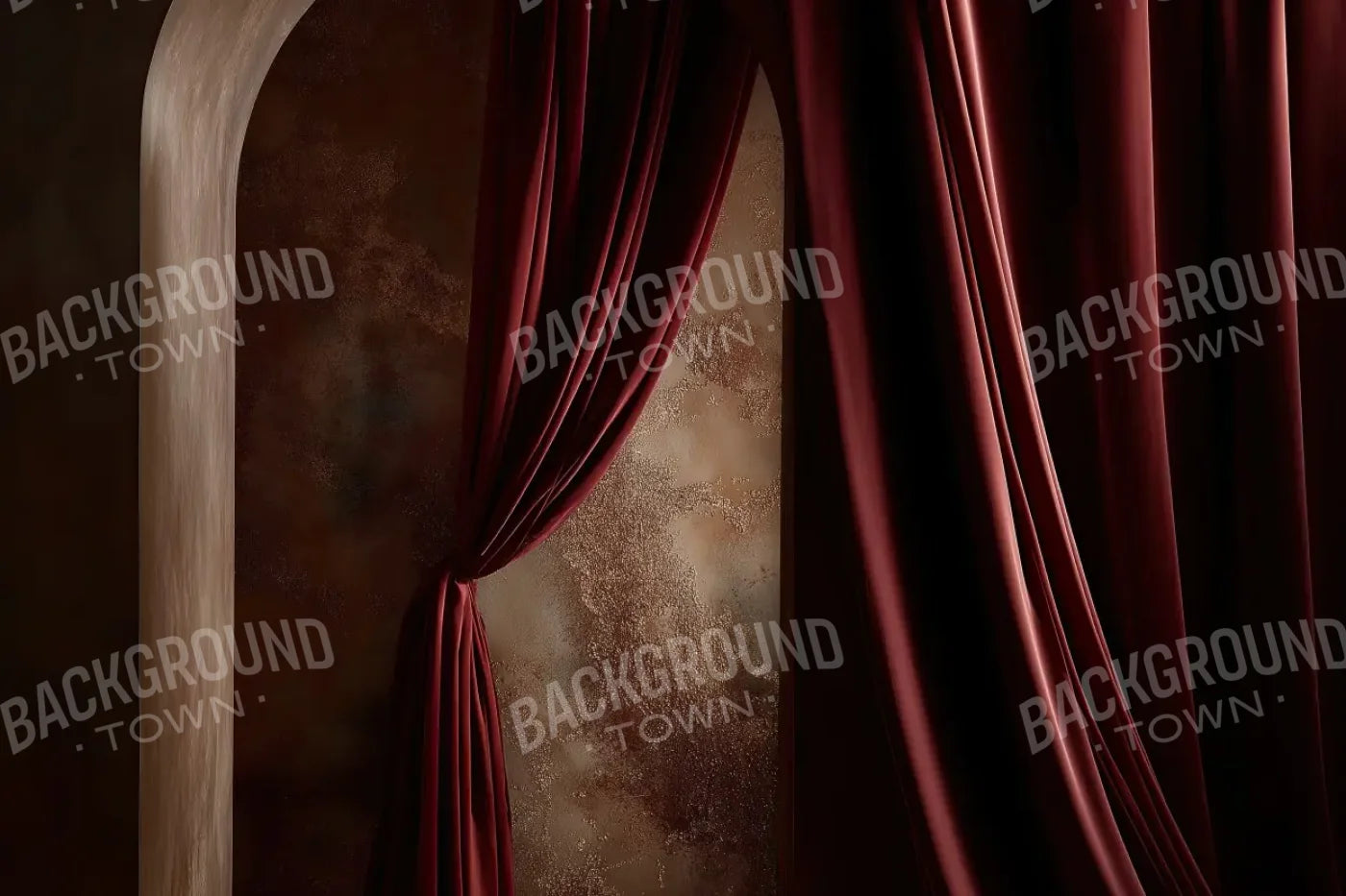 Red Curtains 12’x8’ UltraCloth (144 x 96 inch) Backdrop