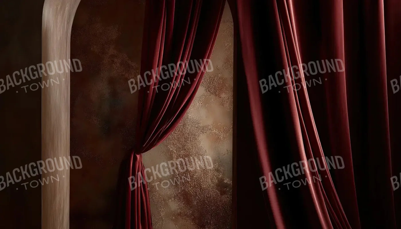 Red Curtains 14’x8’ UltraCloth (168 x 96 inch) Backdrop