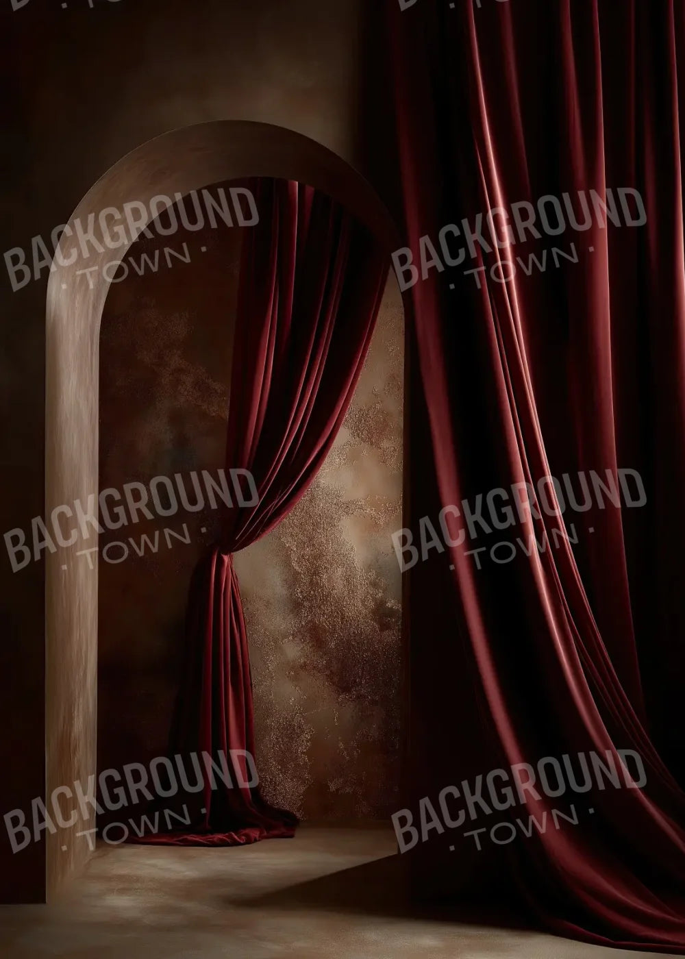 Red Curtains 5’x7’ UltraCloth (60 x 84 inch) Backdrop