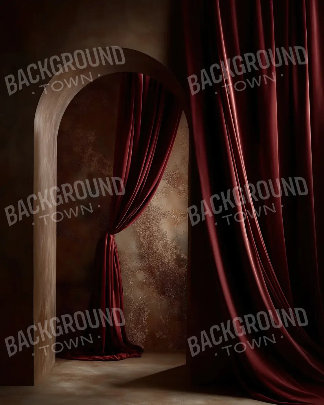 Red Curtains 8’x10’ Fleece (96 x 120 inch) Backdrop