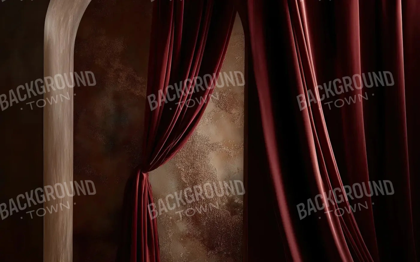 Red Curtains 8’x5’ UltraCloth (96 x 60 inch) Backdrop