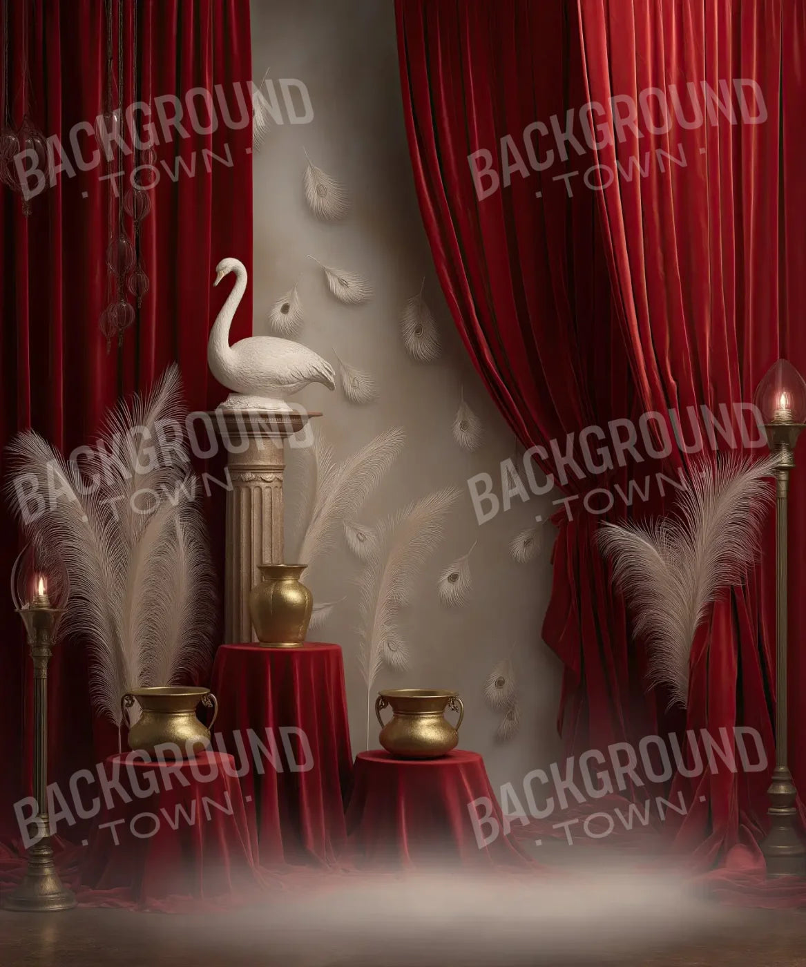 Red Curtian Gallery 10’x12’ UltraCloth (120 x 144 inch) Backdrop
