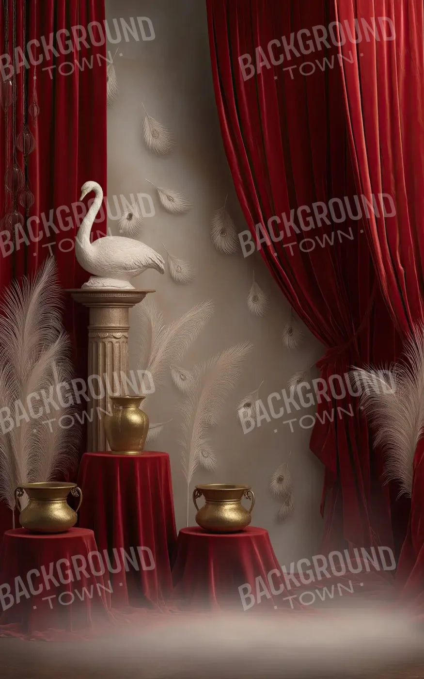 Red Curtian Gallery 5’x8’ UltraCloth (60 x 96 inch) Backdrop