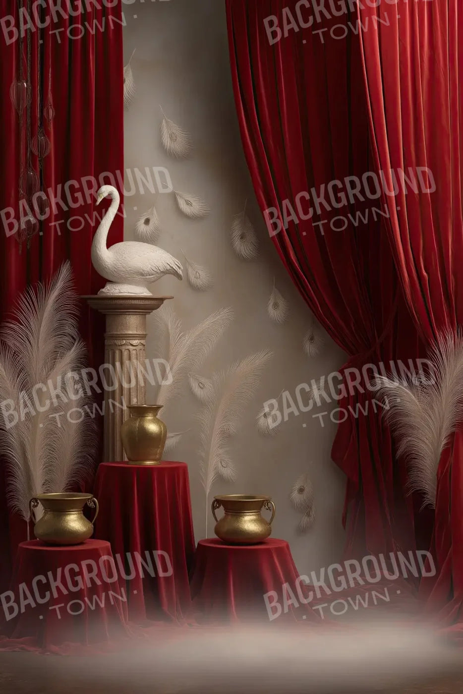 Red Curtian Gallery 8’x12’ UltraCloth (96 x 144 inch) Backdrop