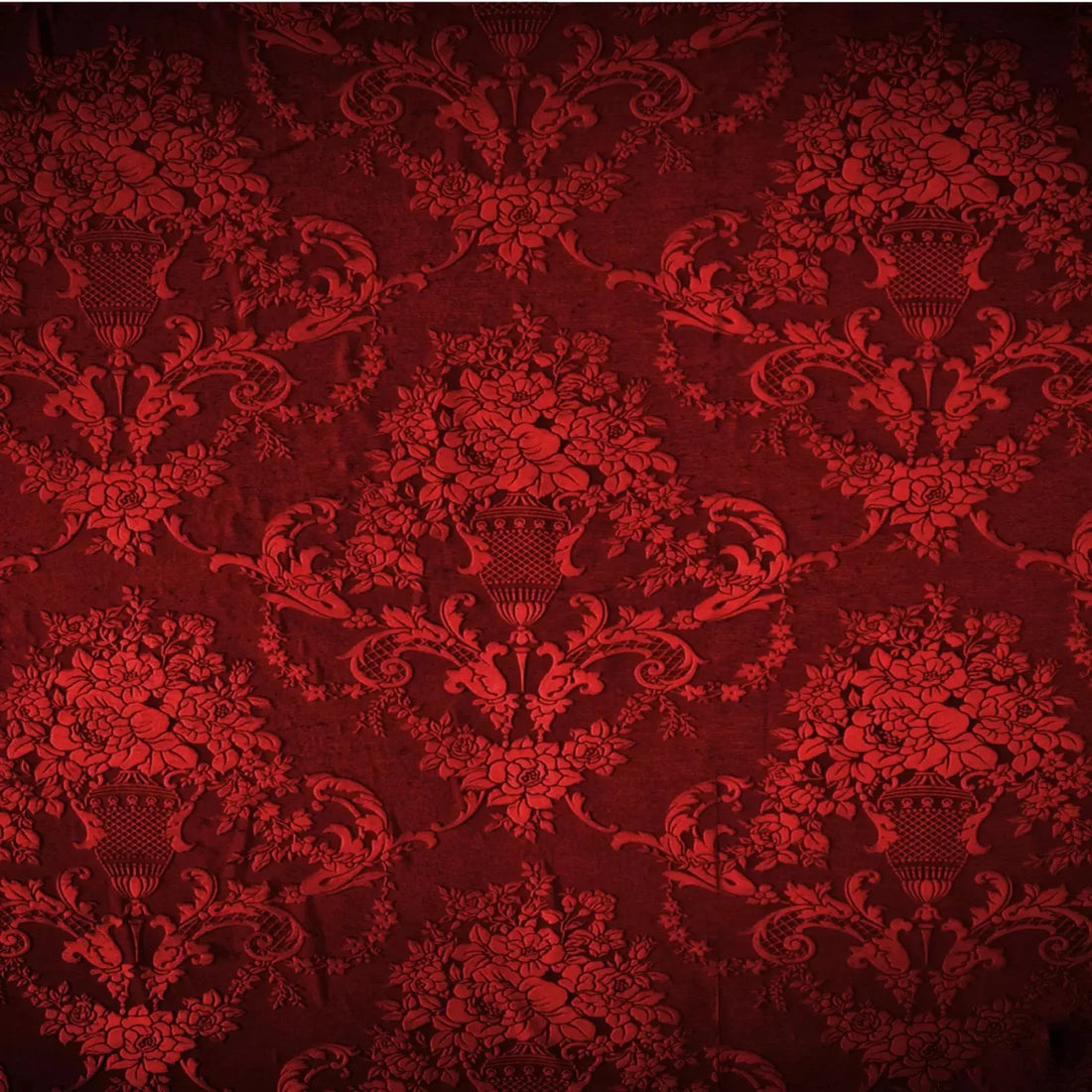 Red Damask 10X10 Ultracloth ( 120 X Inch ) Backdrop