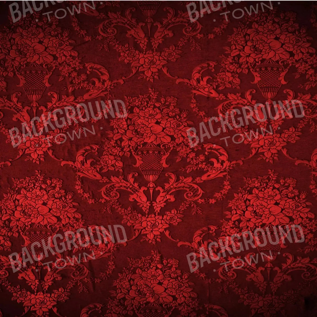 Red Damask 10X10 Ultracloth ( 120 X Inch ) Backdrop