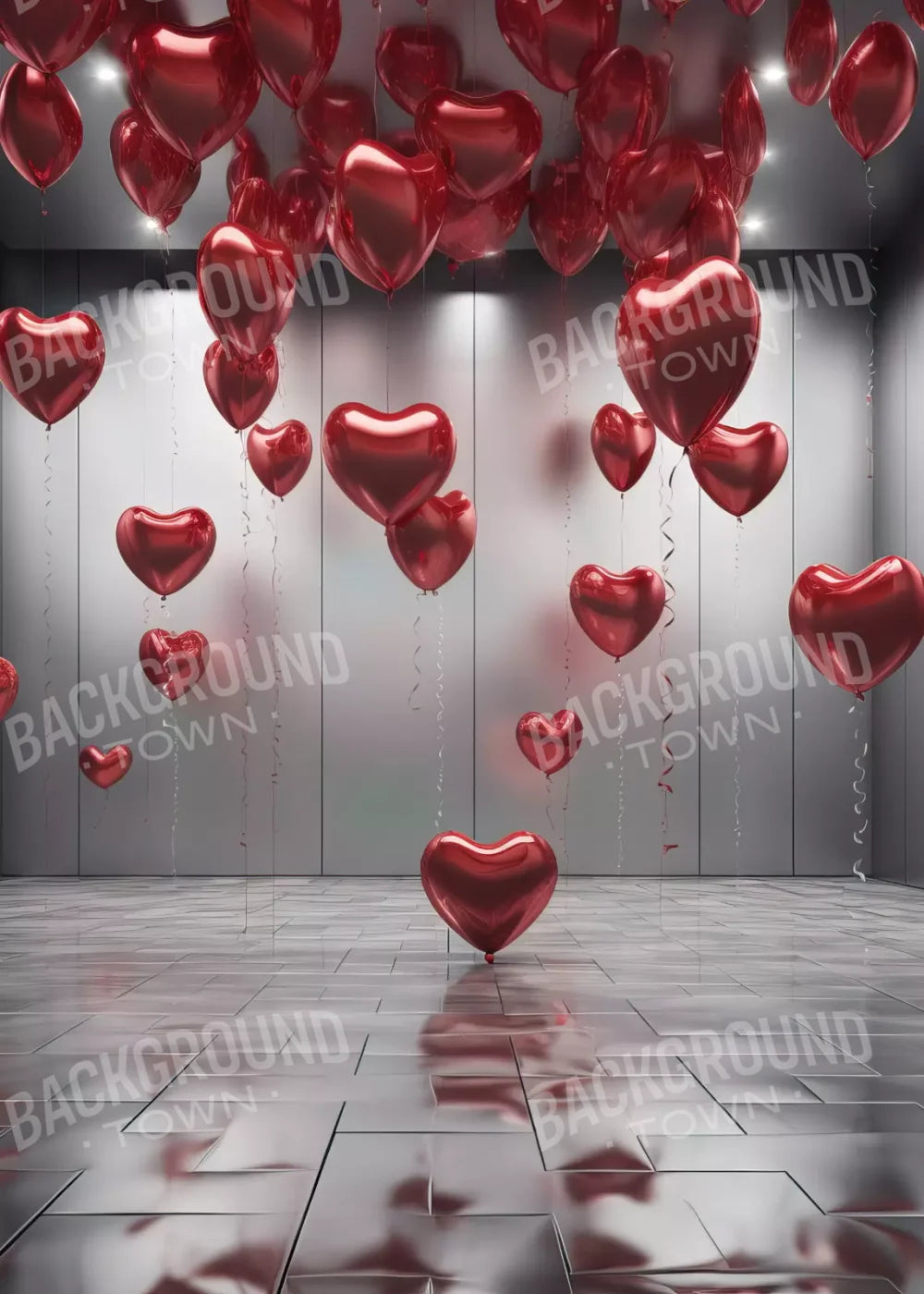 Red Heart Elegance 5’X7’ Ultracloth (60 X 84 Inch) Backdrop